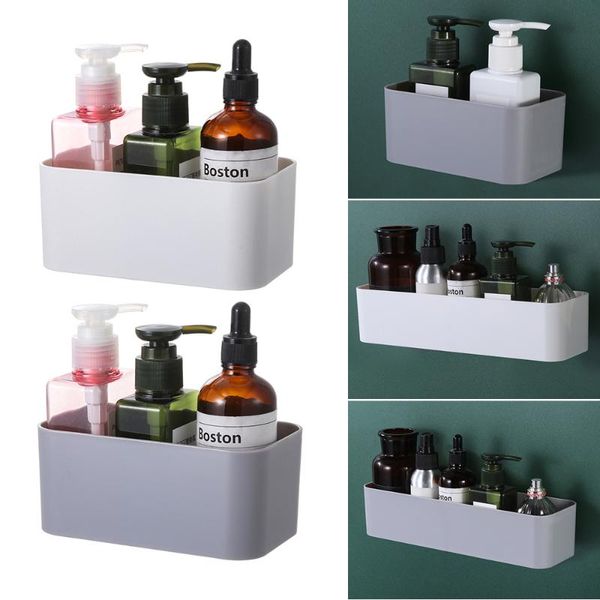 

hooks & rails wall mounted organizer remote control holder cosmetic storage box stand rack adhesive hanger case home decor