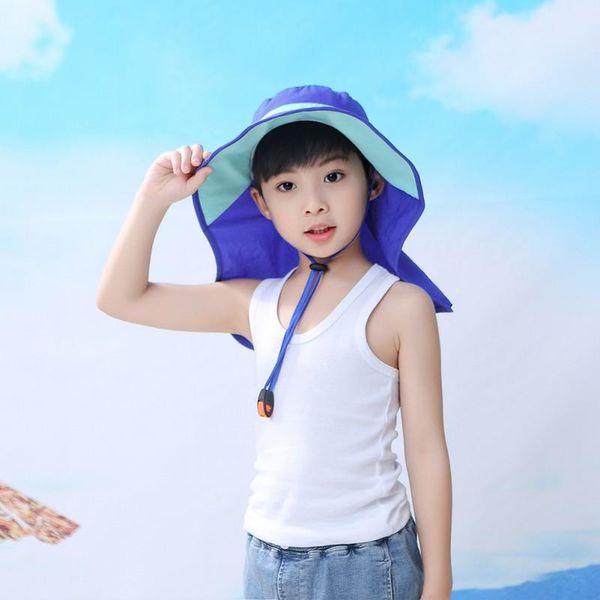 

outdoor hats spf 50+ wide brim children sun hat kids bucket cap summer beach girls travel fashion cute casual, Black;white