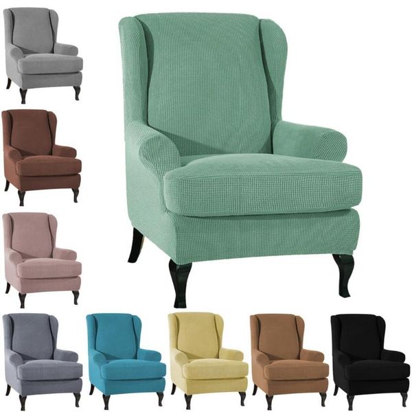 

chair covers waterproof sloping arm king back cover elastic armchair wingback wing sofa stretch protector slipcover