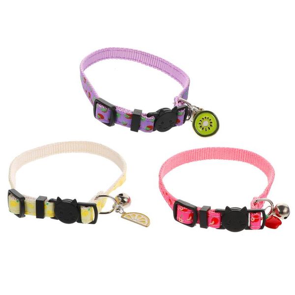 

cat collars & leads 3pcs lovely pet bell neck ornament dog with adjustable strap
