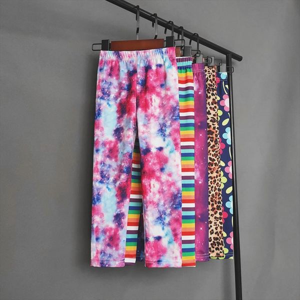 

sweet summer girls leggings spring kids baby casual print starry sky long pants children slim elasticity trousers clothing, Blue