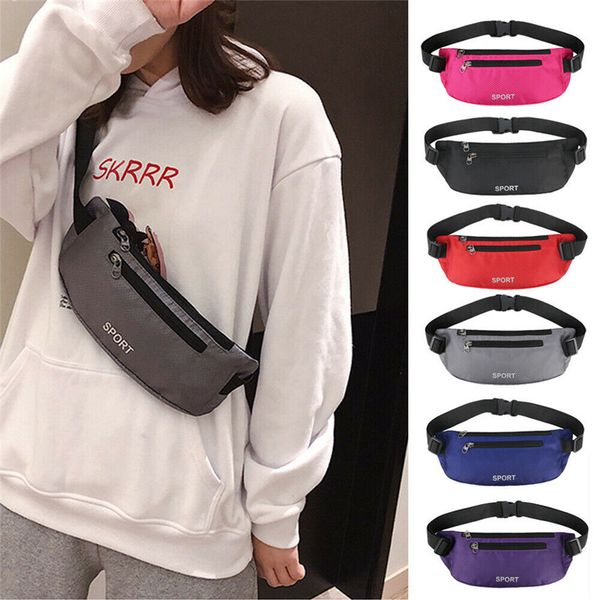 

portable running cycling waist pouch bag fanny chest pack travel sport holiday belt zip bum bag