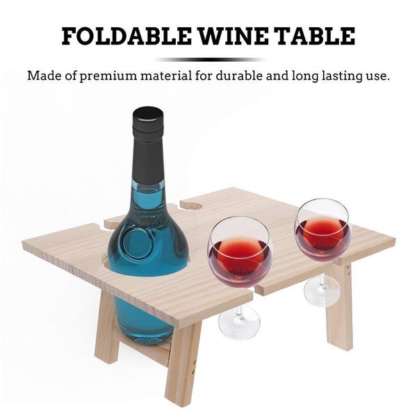 

camp furniture 1pc portable square camping wine table serving desk foldable