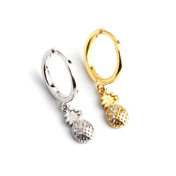

hoop & huggie style originality design pineapple earrings fashion contracted act the role ofing is tasted, Golden;silver