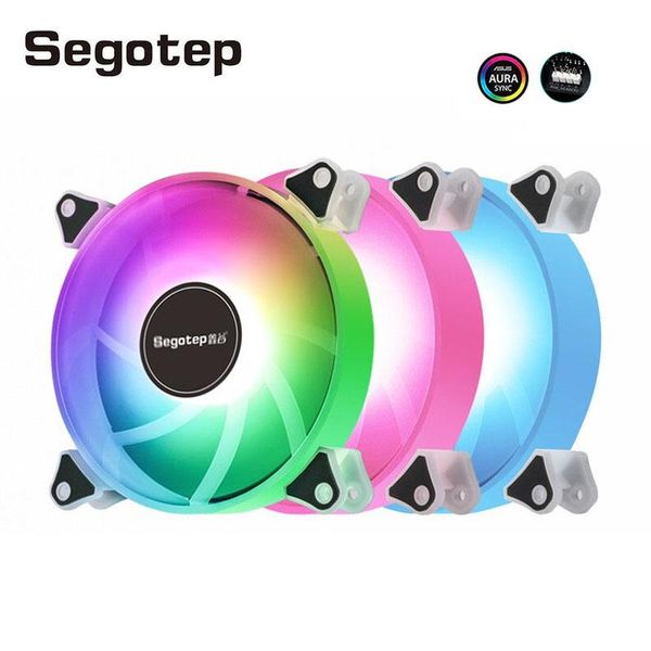 

fans & coolings segotep pc fan 120mm argb aura sync 12v 4pin computer case cooler cooling silent heat sink for rgb