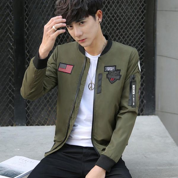 

men's jackets embroidery bomber jacket men hip hop slim fit letter stand collar coat hooded plus size 4xl, Black;brown