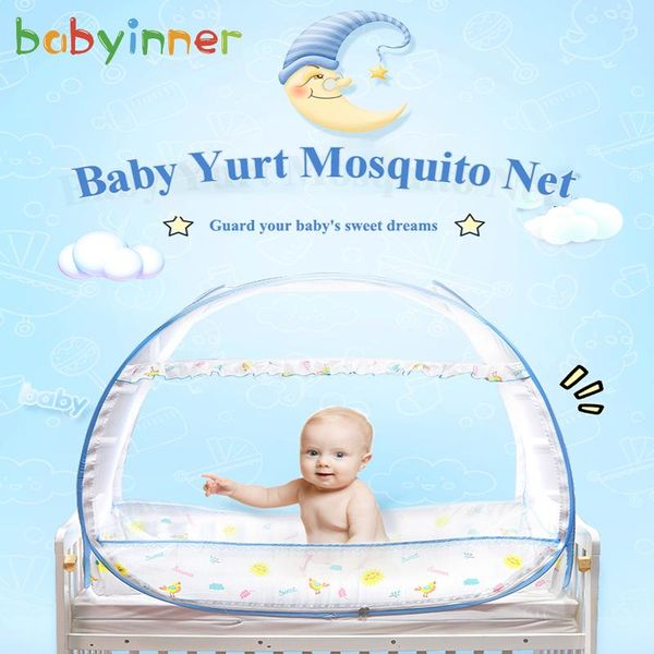 

babyinner crib netting mosquito bar high-density mesh mosquito net foldable automatic installation anti tent