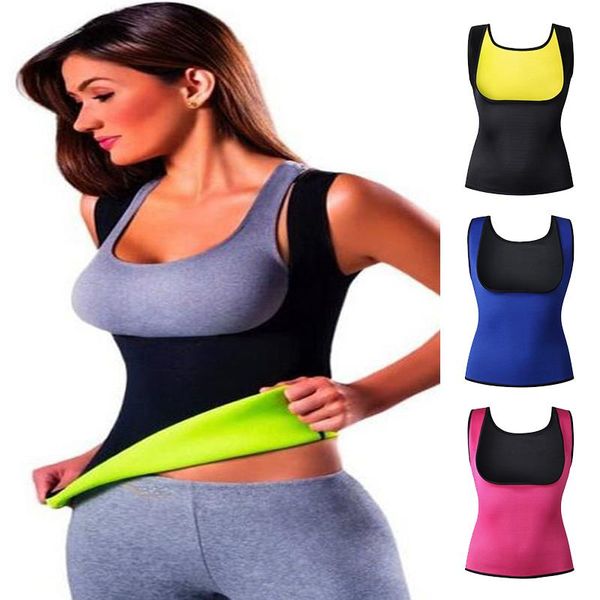 

women's shapers sports fitness cami vest exercise training sweat sleeveless shirt neoprene clothes vests slimming women s-xxl, Black;white
