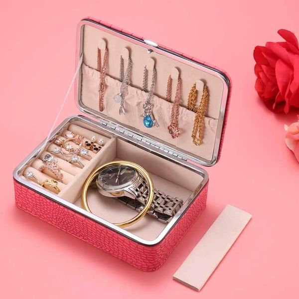 

jewelry pouches, bags candy color fashion women luxury box mini style leather storage case for home travel girl gift 200807-45, Pink;blue