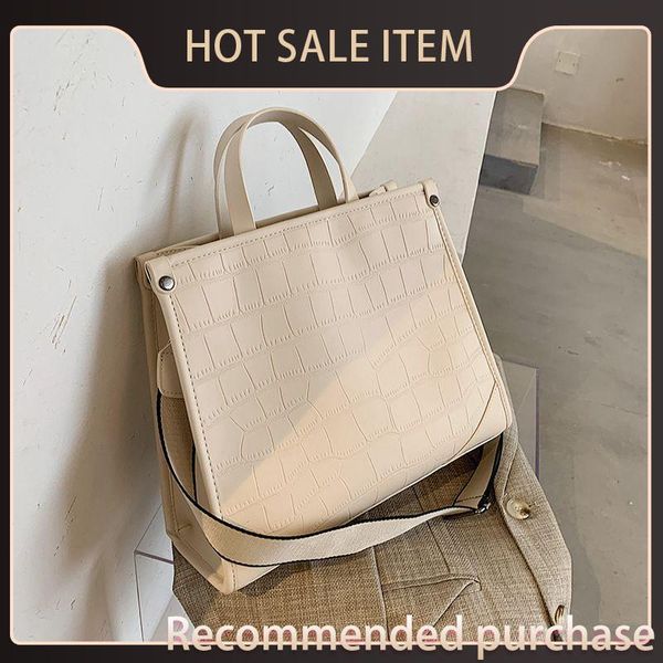 

new female pu strap women handbag stone capacity hand pattern shoulder bag 2021 ladies brand bag s2470 leather designer large bdctx