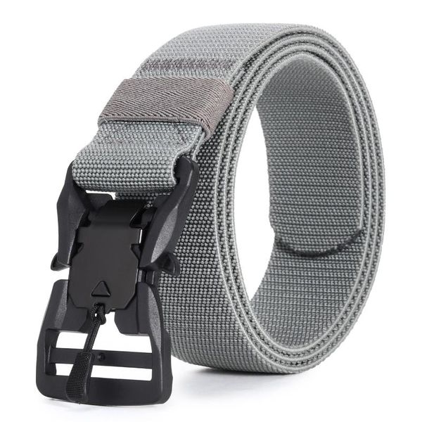 

belts nylon magnetic buckle men's belt military combat for outdoor training gift box packaging, Black;brown