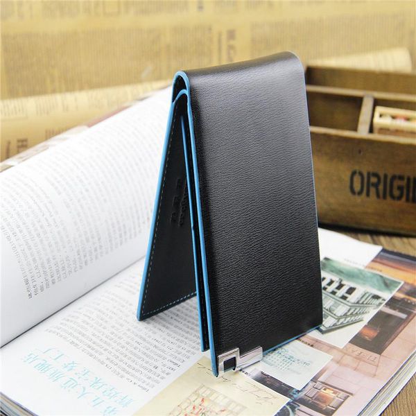 

wallets fashion men leather wallet bifold design with coin pocket purse card holder for carteira, Red;black