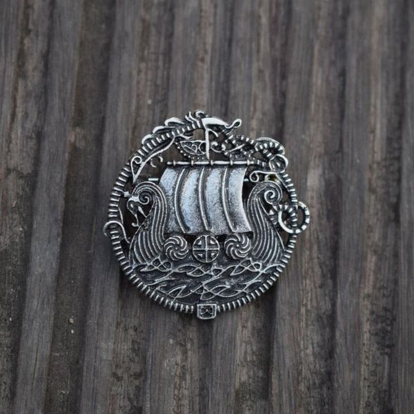 

pins, brooches sanlan viking ship brooch history boat norse jewelry 12pcs, Gray