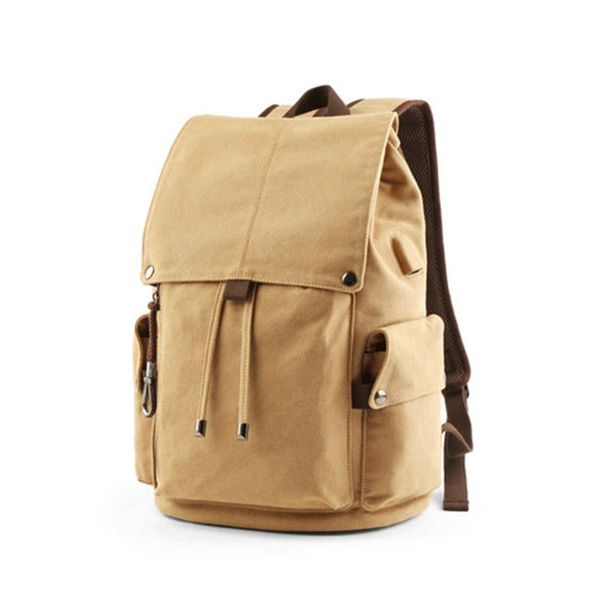

backpack yzlqr canvas men's trendy large-capacity school bag for middle students