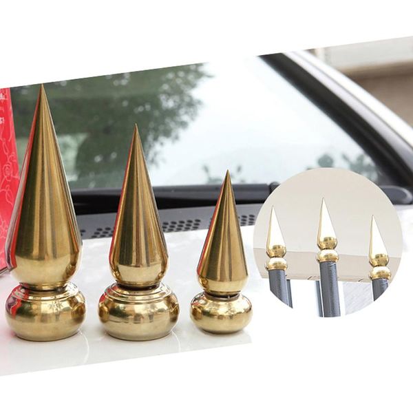 

wallpapers 316#100mm gold color decoration handrail armrest stair fence gate door tip parts head with base for outdoor