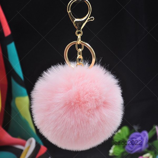 

keys chain mickings 8cm rabbit fur ball lovely female mobile plush, Silver