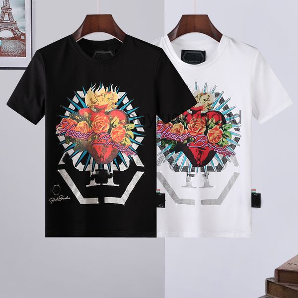 

mens t shirts short sleeve phillip plain designer skull diamond brand spring and summer high o-neck 05bn, White;black