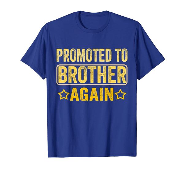 

promoted to brother again t-shirt, White;black