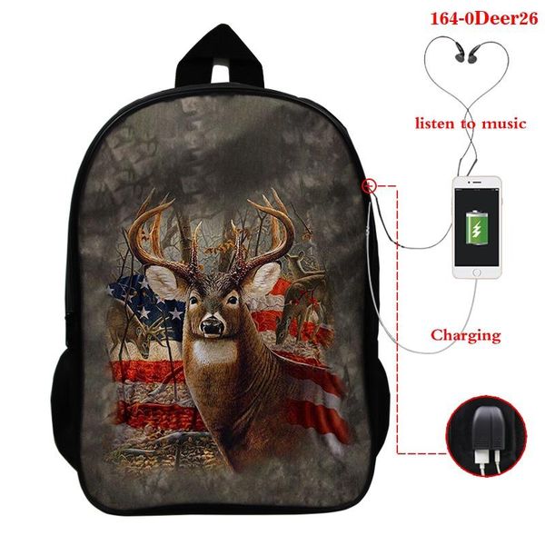 

backpack women animals deer 3d print fashion waterproof rucksack for girls boys school bag student bookbag travel mochila