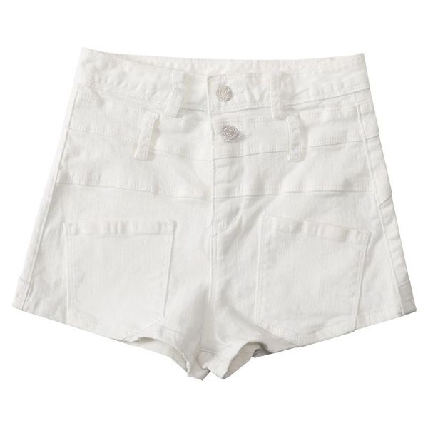

women's jeans lguc.h high waist shorts for women 2021 stretch denim super short jean femme summer clothes white, Blue