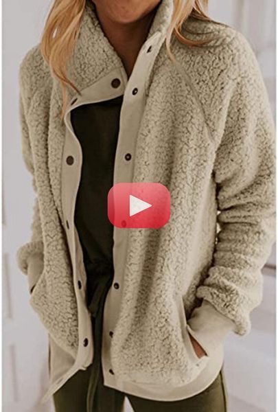 

women's jackets class coat spring and autumn set of padded fluffy pocket cardigan winter warm women, Black;brown