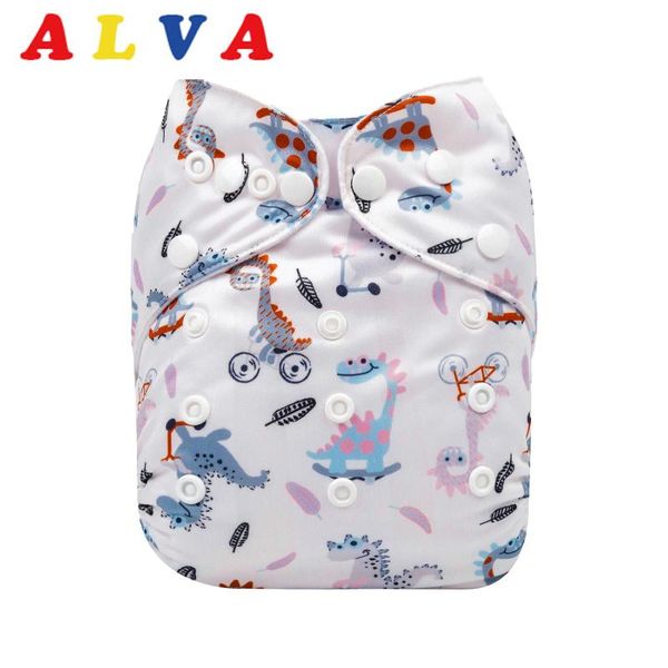 

cloth diapers alvababy 2021 printed baby reusable nappy with 1pc microfiber insert