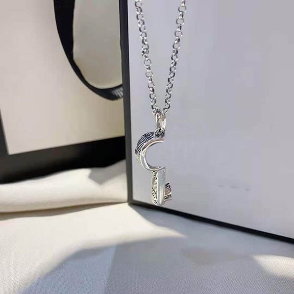 

fashion key necklace 925 silver plated necklace couple necklace engagement necklaces jewelry supply wholesale