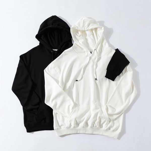 

2020 autumn fashion hip hop couple's pullover with shoulder drop long sleeve sweater print embroidery, Black