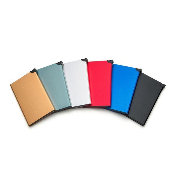 

bycobecy men and women metal aluminum single box credit card holder 2020 new slim rfid protector id ca jlltem