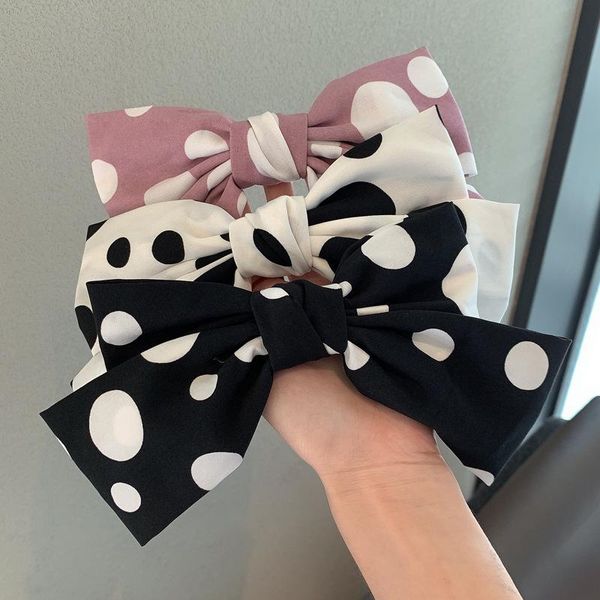

hair accessories 20pcs/lot oversized bowknot barrettes trendy chiffon bows for woman girls hairpins, Slivery;white
