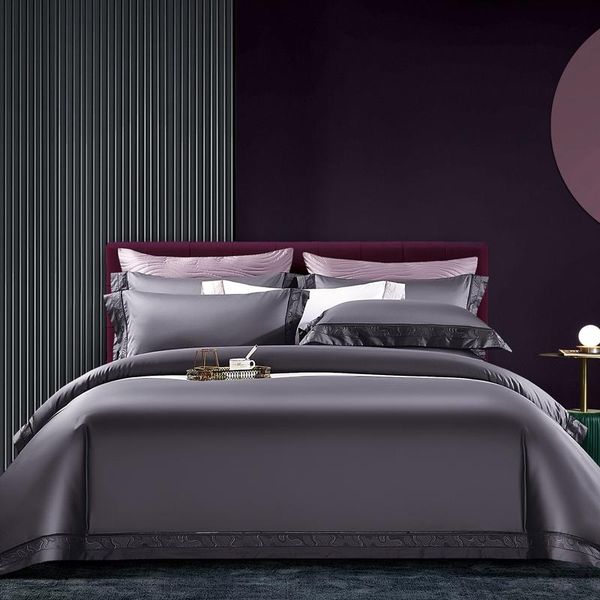 

bedding sets luxury 1500tc egyptian cotton set embroidery duvet cover flat sheet pillowcase  king bed linen