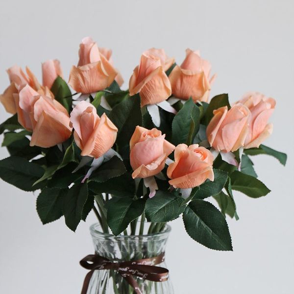 

decorative flowers & wreaths simulated moisturizing rose single hand-felt home decoration fake flower simulation