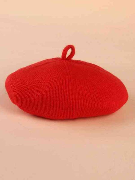 

baby solid knit beret she02, Yellow