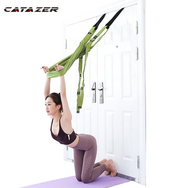 

door flexibility stretching leg stretcher strap for dance gymnastics trainer comfort design yoga stretch belt aerial yoga strap