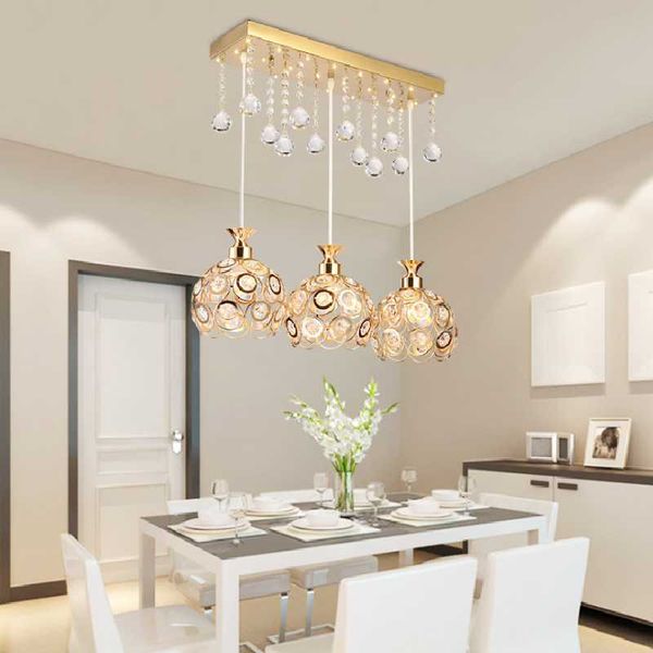 

pendant lamps modern simple restaurant chandelier three creative coffee bar bedroom lamp personality study crystal corridor