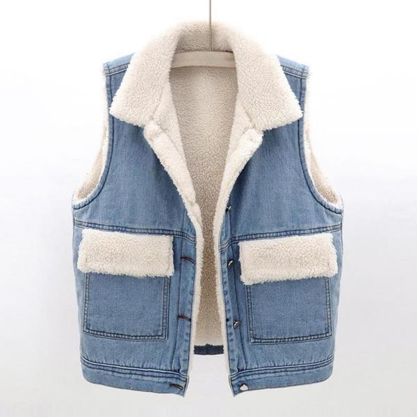 

women's vests women waistcoat single-breasted cardigan winter vest all match warm keeping boyfriend style outwear, Black;white