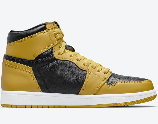 

1 high og pollen basketball shoes jumpman i yellow black sports sneakers size