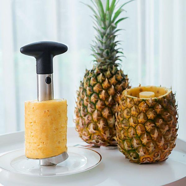 

easy kitchen tool stainless steel pineapple fruit corer slicer cutter peeler new j0pe