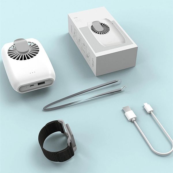 Hüfter Hals Hängender Fan USB-Aufladung Tragbare Luftkühlung Conditioner Power Bank