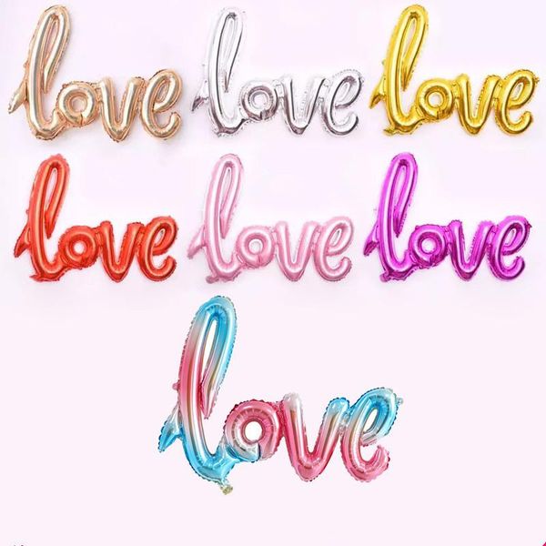 

party decoration love balloons conjoined letters aluminum film wedding anniversary