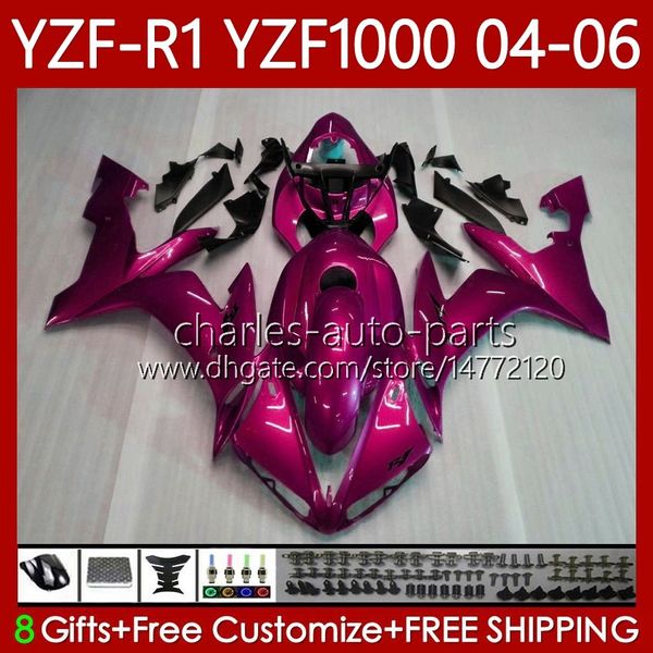 Verkleidungsset für Yamaha YZF-R1 YZF R 1 1000 CC YZF1000 Pearl Pink YZFR1 04 05 06 Karosserie 89Nr