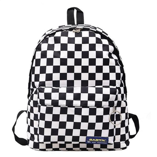 

backpack 2021 plaid nylon female travel daypack lapbook schoolbags feminina school casual rucksack women bag rugzak