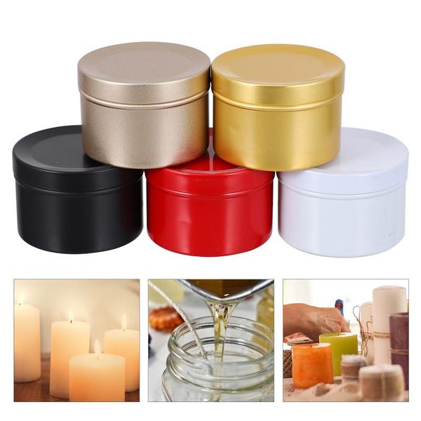 

gift wrap 5pcs 50ml christmas elements candle party favors tins jar metal boxes