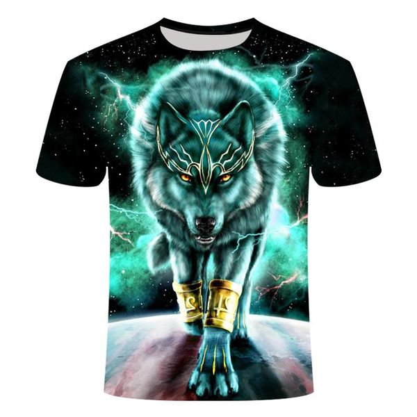 

men's t-shirts winter cool t-shirt print wolf 3dt and women's summer sleeve short casual oversized clothes, White;black