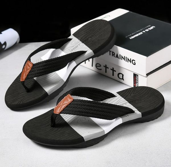 

2021summer leisure shoes sports beach sandals trend all-match non-slip deodorant outer slippers male outdoor flip-flops, White;red