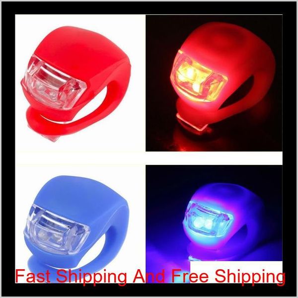 

bicycle front light sile led head front rear wheel bike light waterproof cycling with battery bicycle accessories qylivj abc2007