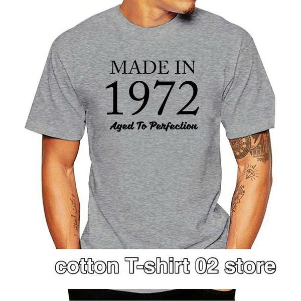 

men's t-shirts masculina t manga curta feita em 1972 luz 1972-legalfeminina 2021 fashion 100% cotton o-neck t-shirt, White;black