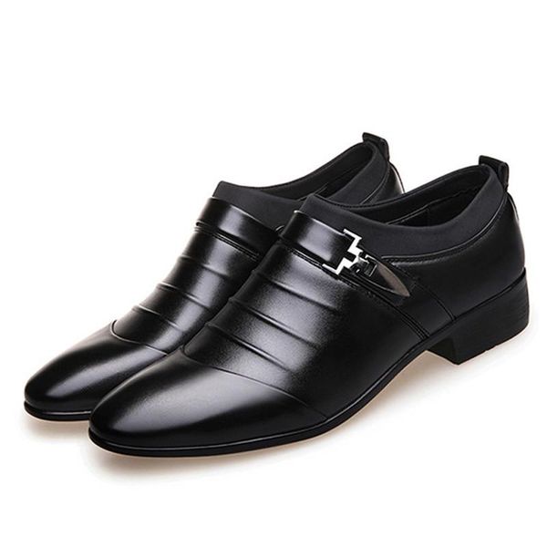 

dress shoes large size men's formal leather business, Black