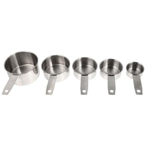 

hooks & rails 5pcs flour spoons durable coffee measure powder measuring (silver)