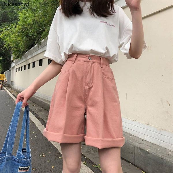 

fashion new summer women cotton cargo shorts korean high waist short pocket elastic wide leg shorts casual loose ants, White;black